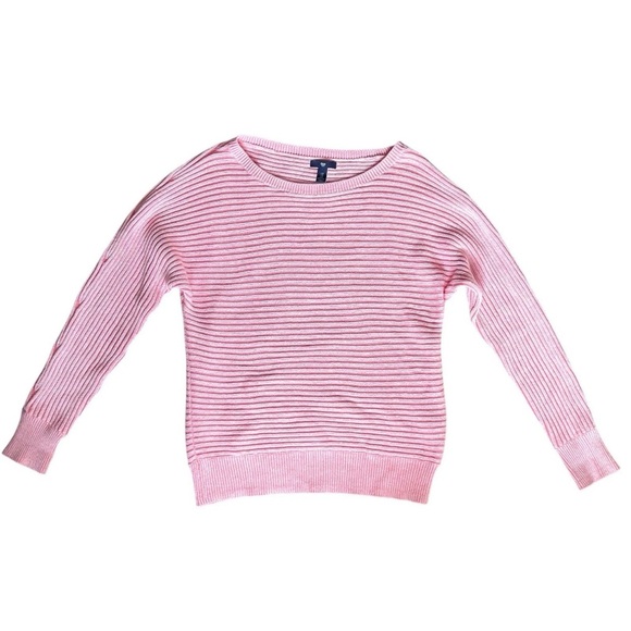 GAP Women's Pink Ribbed 100% Cotton Lightweight Sweater - Picture 2 of 7